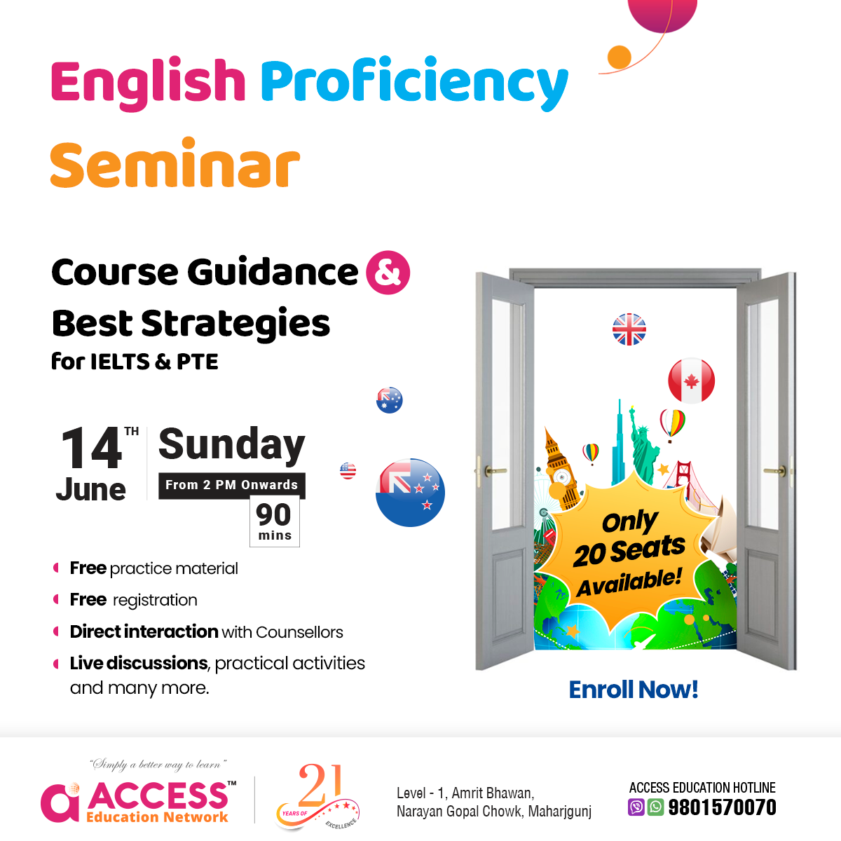 English Proficiency Seminar - Course Guidance & Best Strategies for Ielts Pte (Maharajgunj Office)